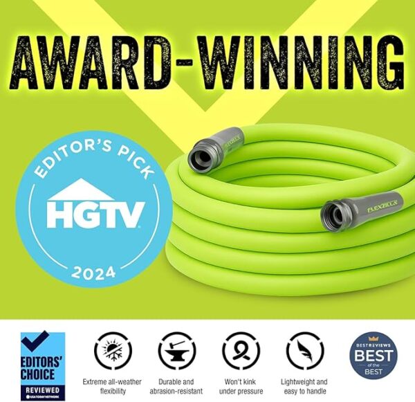 Flexzilla Garden Hose 5/8 in. x 50 ft, Heavy Duty, Lightweight, Durable, ZillaGreen - HFZG550YW-E - Image 4